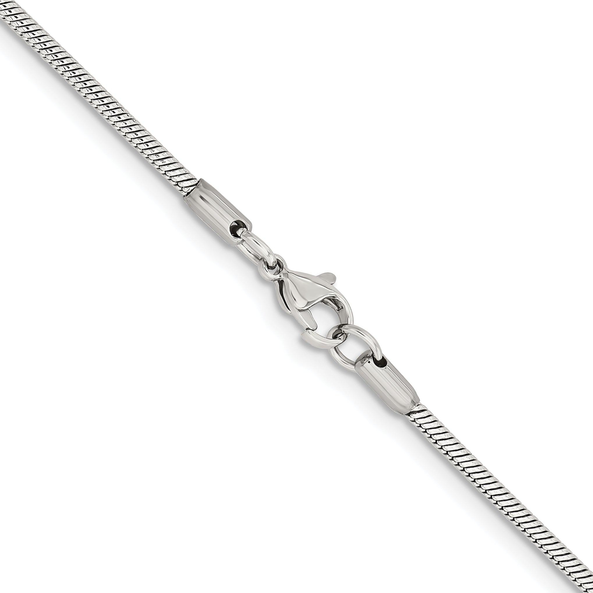 Stainless Steel Chisel Polished 2mm 20 Inch Snake Chain Necklace
