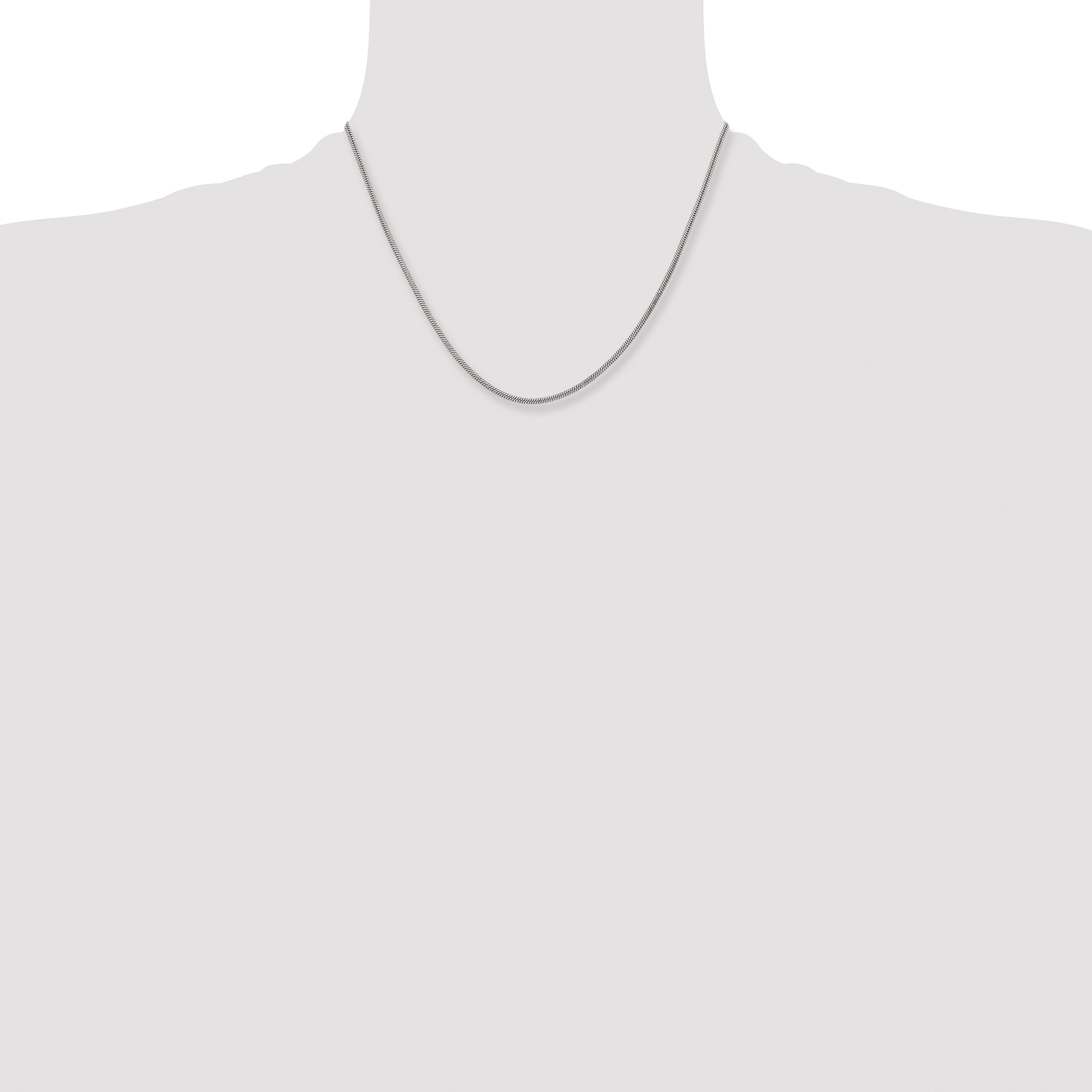 Stainless Steel Chisel Polished 2mm 18 Inch Snake Chain Necklace