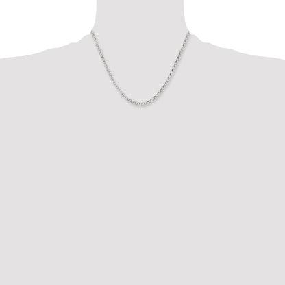 Stainless Steel Chisel Polished 4.6mm 18 Inch Rolo Chain Necklace