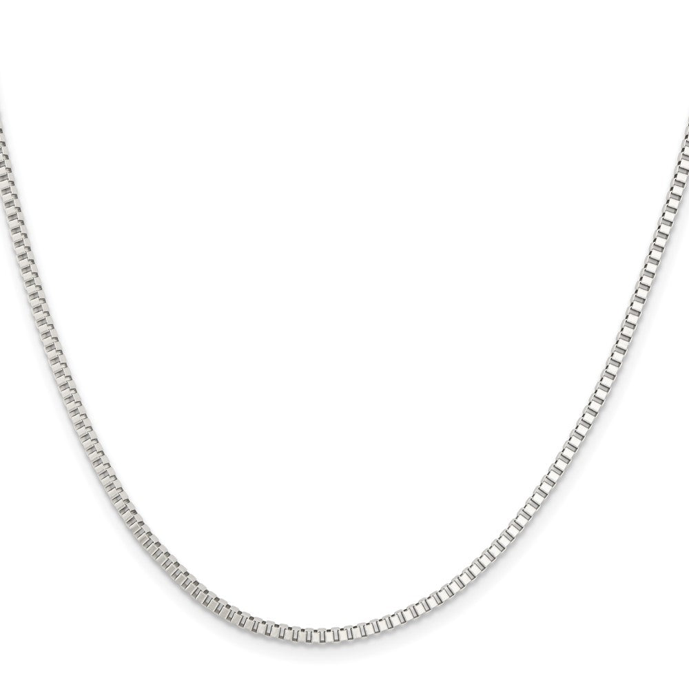 Stainless Steel Chisel Polished 2mm 22 Inch Box Chain Necklace