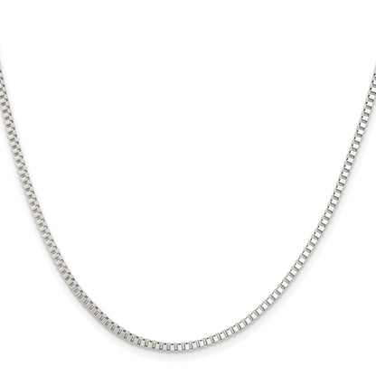 Stainless Steel Chisel Polished 2mm 22 Inch Box Chain Necklace