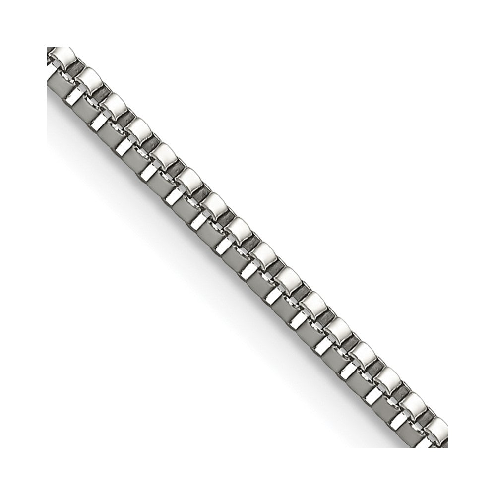Stainless Steel Chisel Polished 2mm 22 Inch Box Chain Necklace