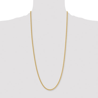 Stainless Steel Chisel Polished Yellow Ip-Plated 4mm 30 Inch Round Curb Chain Necklace