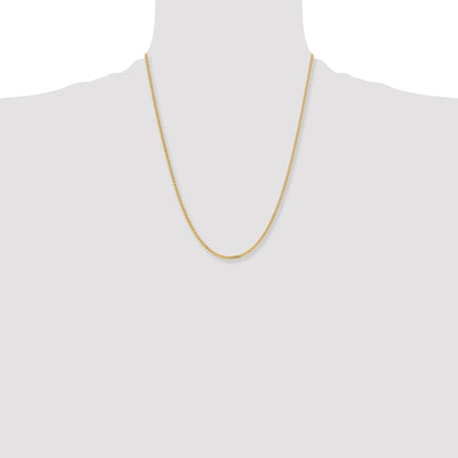 Stainless Steel Chisel Polished Yellow Ip-Plated 3mm Curb Chain Necklace