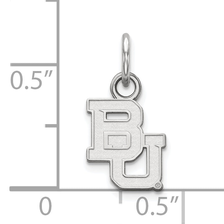 10K White Gold Logoart Baylor University Bears Extra Small Pendant