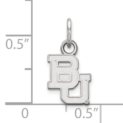 10K White Gold Logoart Baylor University Bears Extra Small Pendant