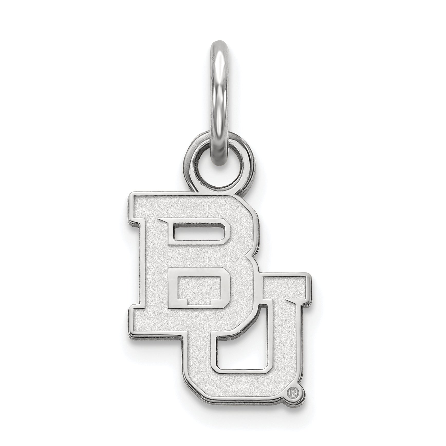 10K White Gold Logoart Baylor University Bears Extra Small Pendant
