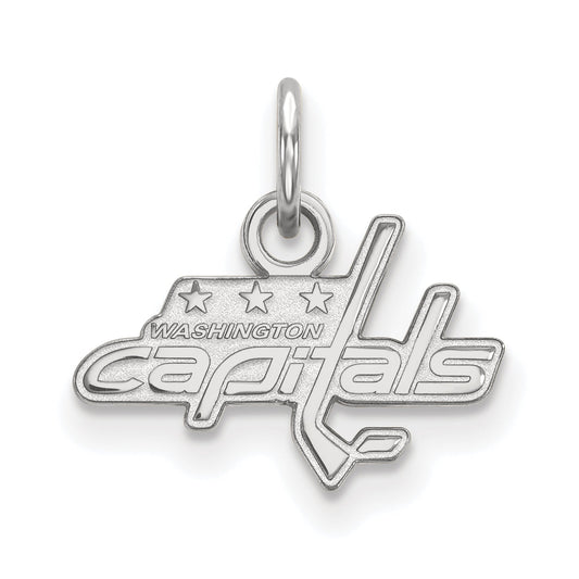 10K White Gold Nhl Logoart Washington Capitals Extra Small Pendant