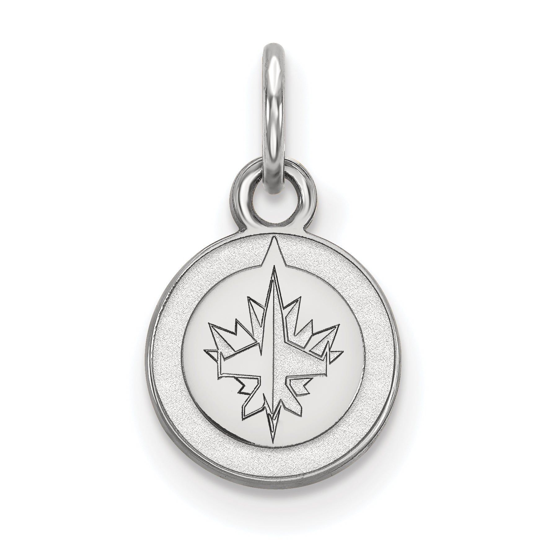 10K White Gold Nhl Logoart Winnipeg Jets Extra Small Pendant