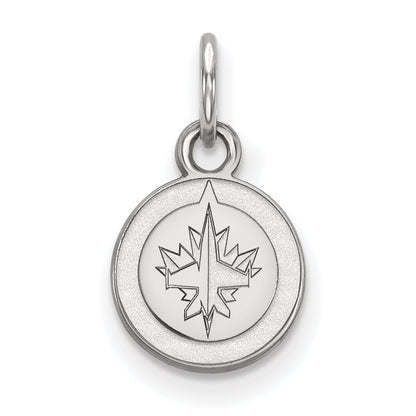 10K White Gold Nhl Logoart Winnipeg Jets Extra Small Pendant