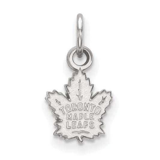 10K White Gold Nhl Logoart Toronto Maple Leafs Extra Small Pendant