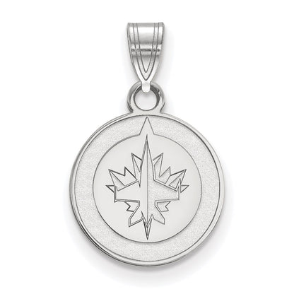 10K White Gold Nhl Logoart Winnipeg Jets Small Pendant