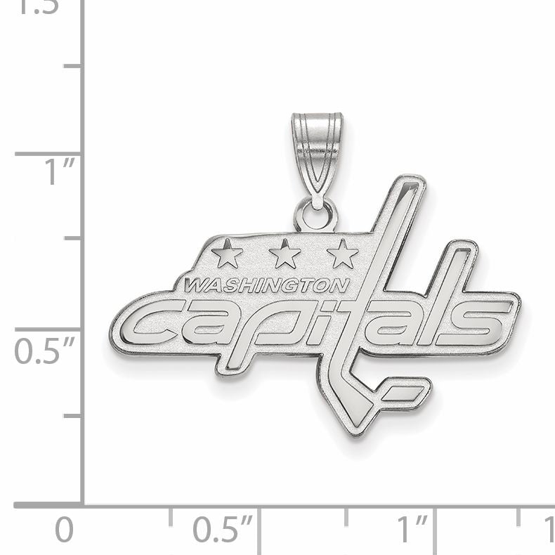 10K White Gold Nhl Logoart Washington Capitals Large Pendant
