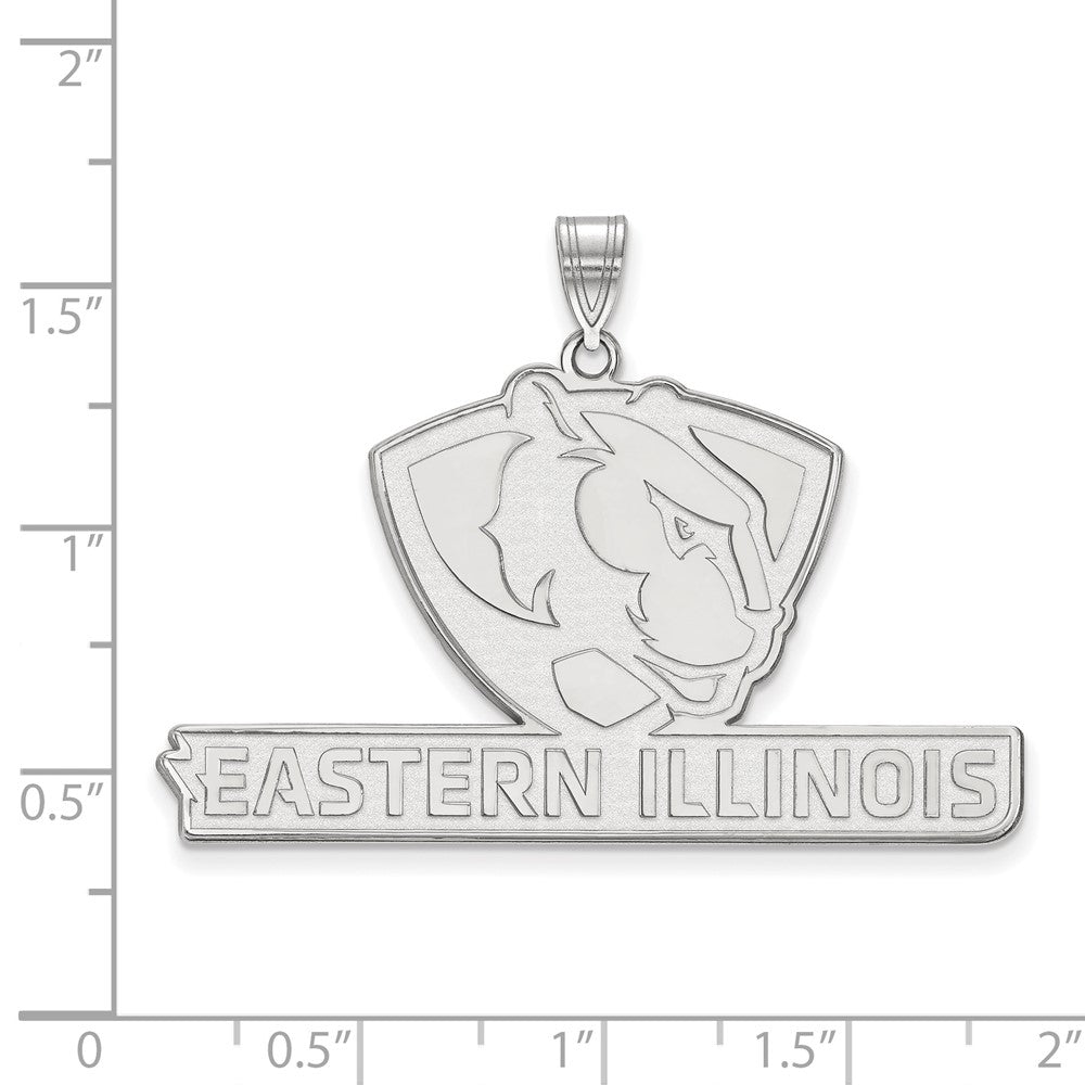 10K White Gold Logoart Eastern Illinois University Extra Large Pendant