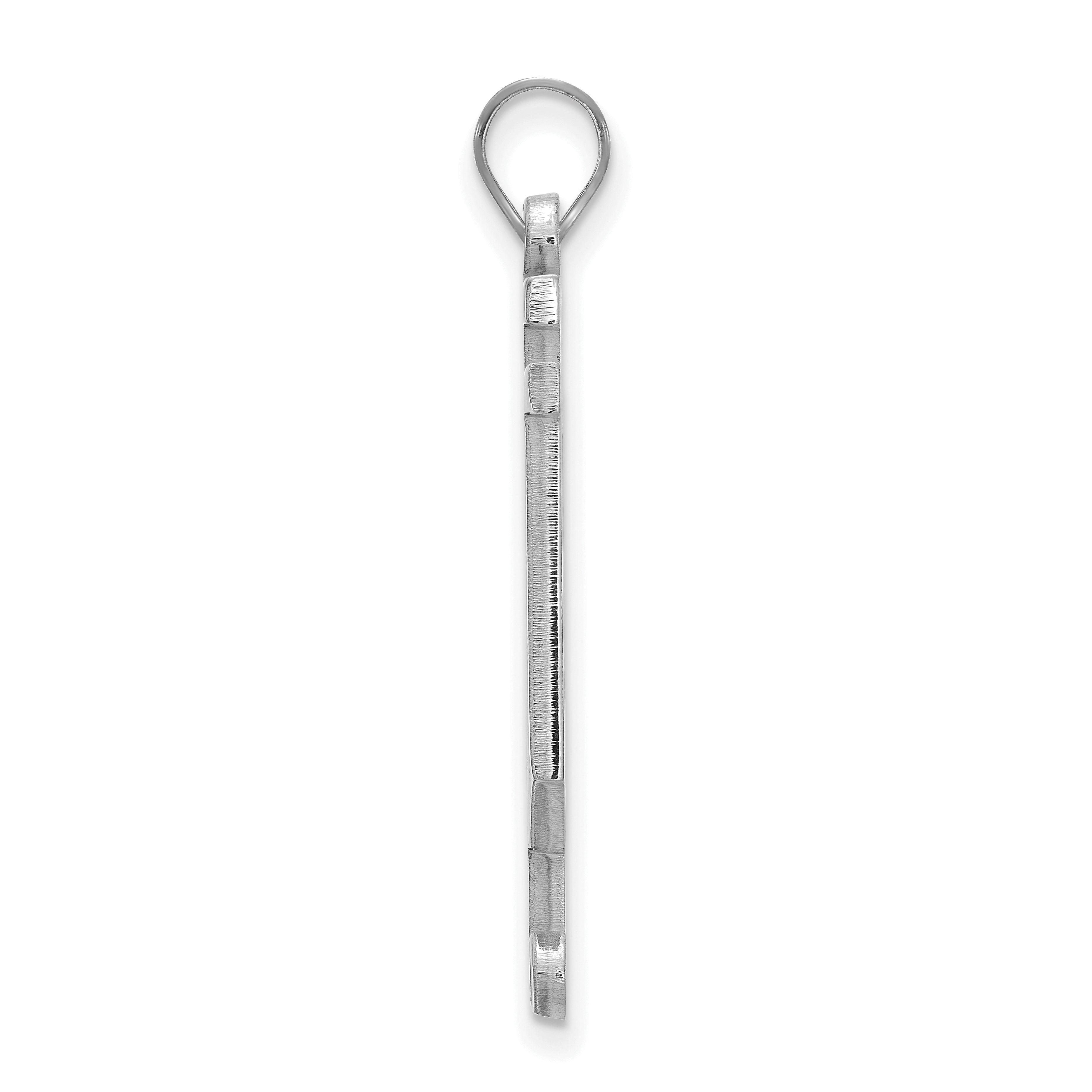 14K White Gold Logoart Indiana University I U Extra Large Pendant