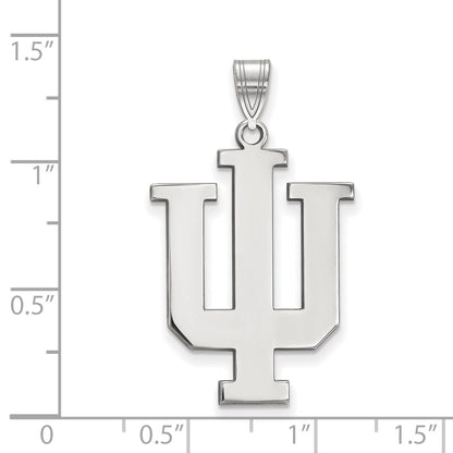 14K White Gold Logoart Indiana University I U Extra Large Pendant
