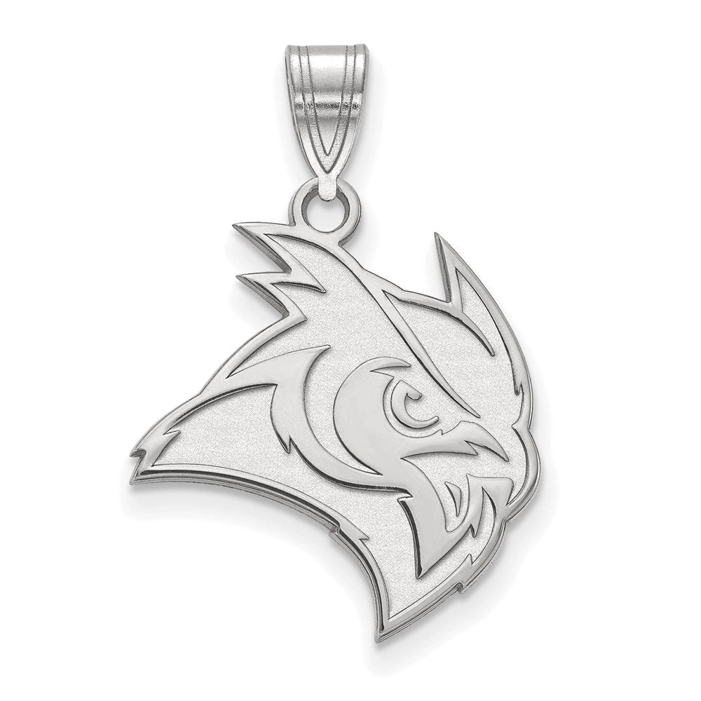 14K White Gold Logoart Rice University Owl Large Pendant