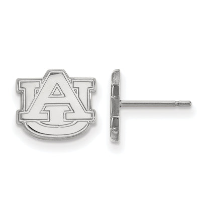 14K White Gold Logoart Auburn University A U Extra Small Post Earrings