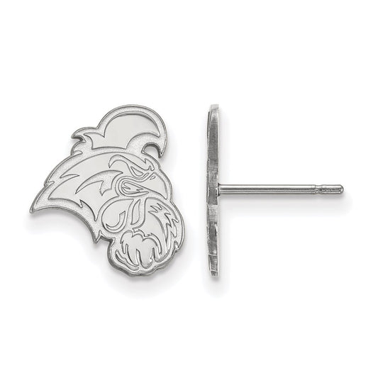 Sterling Silver Rhodium Plated Logoart Coastal Carolina University Chanticleer Small Post Earrings