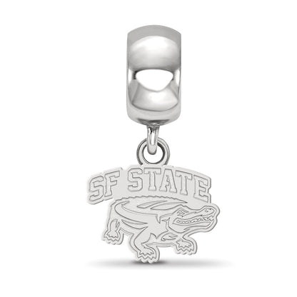 Sterling Silver Rhod-Pltd Logoart San Francisco State Univ. Dangle Bead