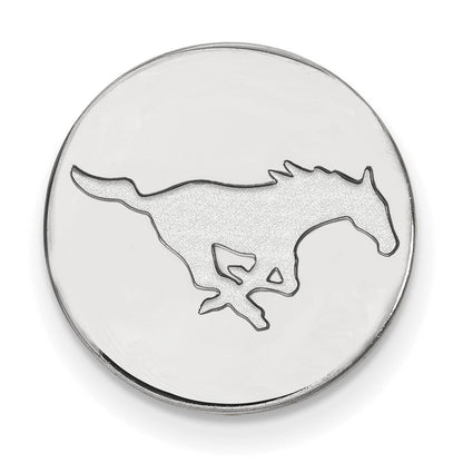 Sterling Silver Rhod-Pltd Logoart Southern Methodist Univ. Lapel Pin