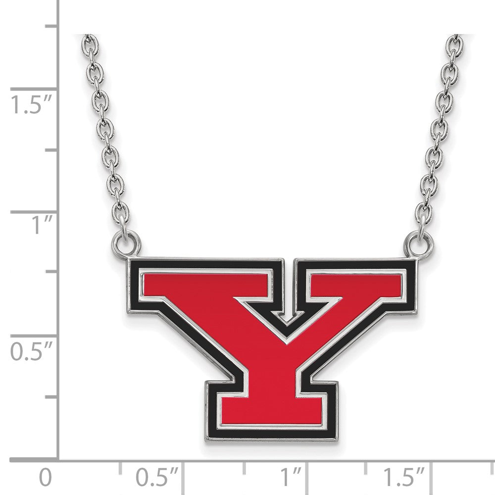 Sterling Silver Rhodium Plated Logoart Youngstown State University ...