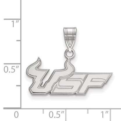 14K White Gold Logoart University Of South Florida U S F Medium Pendant