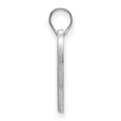 Sterling Silver Rhodium Plated Logoart Indiana University I U Heart Pendant