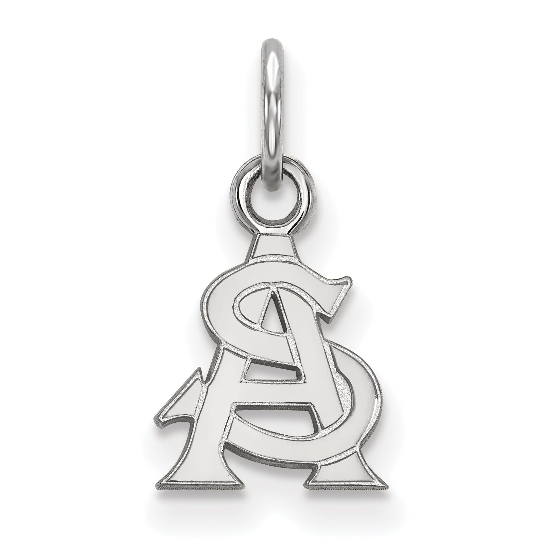 10K White Gold Logoart Arizona State University A S Extra Small Pendant