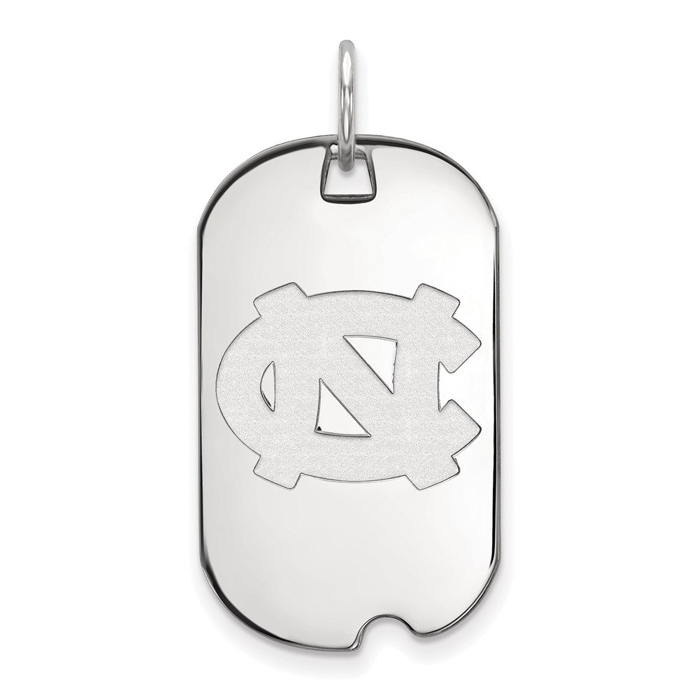 14K White Gold Logoart University Of North Carolina N C Small Dog Tag Pendant