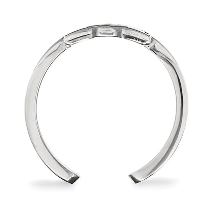 Sterling Silver Rhodium Plated Logoart Auburn University Toe Ring