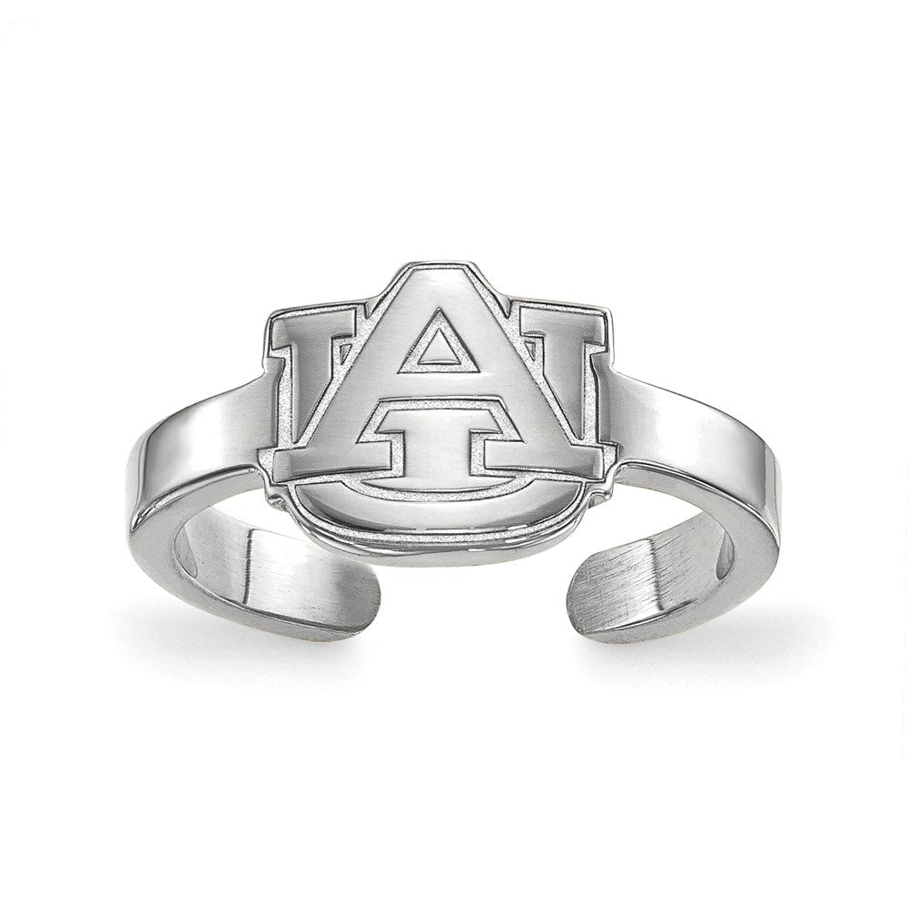 Sterling Silver Rhodium Plated Logoart Auburn University Toe Ring