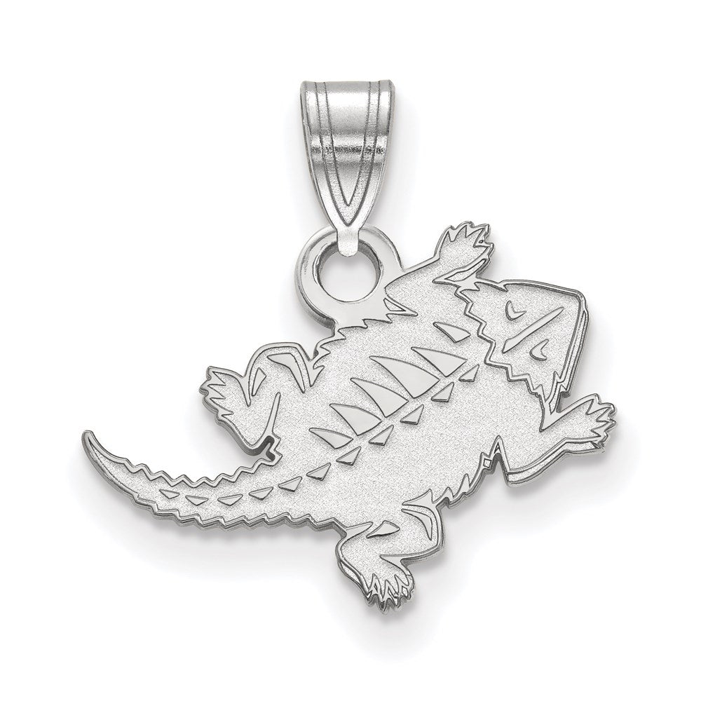 14K White Gold Logoart Texas Christian University Horned Frog Small Pendant