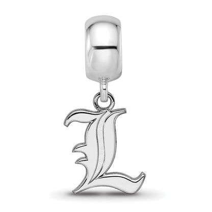 Sterling Silver Rhod-Pltd Logoart U. of Louisville Small Dangle Bead