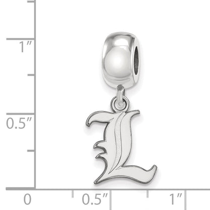 Sterling Silver Rhod-Pltd Logoart U. of Louisville Small Dangle Bead
