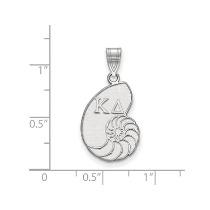 Sterling Silver Rhodium Plated Logoart Kappa Delta Sorority Symbol Medium Pendant