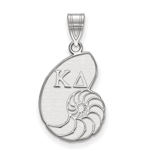 Sterling Silver Rhodium Plated Logoart Kappa Delta Sorority Symbol Medium Pendant