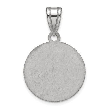 Sterling Silver Rhodium Plated Logoart Baylor University Medium Crest Pendant