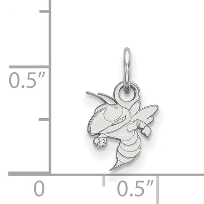 10K White Gold Logoart Georgia Institute Of Technology Yellow Jacket Extra Small Pendant