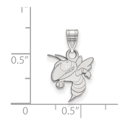 14K White Gold Logoart Georgia Institute Of Technology Yellow Jacket Small Pendant