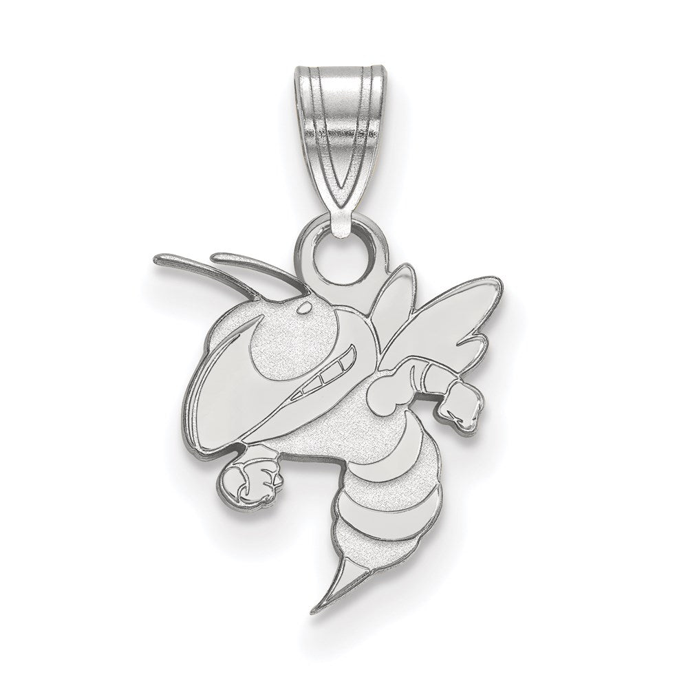 10K White Gold Logoart Georgia Institute Of Technology Yellow Jacket Small Pendant