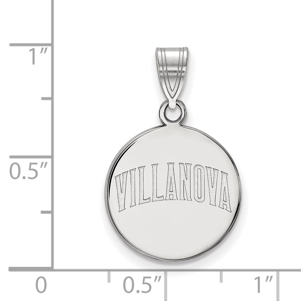Sterling Silver Rhodium Plated Logoart Villanova University Medium Disc Pendant