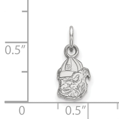 14K White Gold Logoart University Of Georgia Bulldog Extra Small Pendant