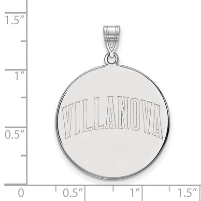 10K White Gold Logoart Villanova University Extra Large Disc Pendant