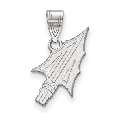 14K White Gold Logoart Florida State University Arrow Medium Pendant
