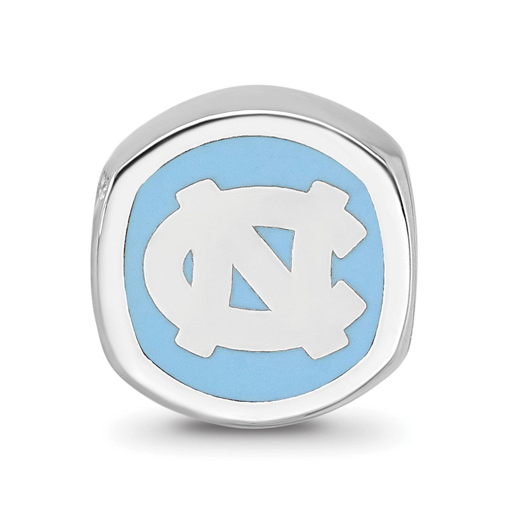 Sterling Silver Rhod-Pltd Logoart U. of N. Carolina Enamel Bead