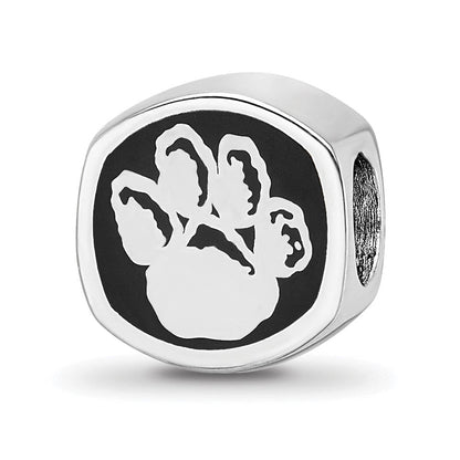 Sterling Silver Rhod-Pltd Logoart U. of Pittsburgh Enamel Logo Bead