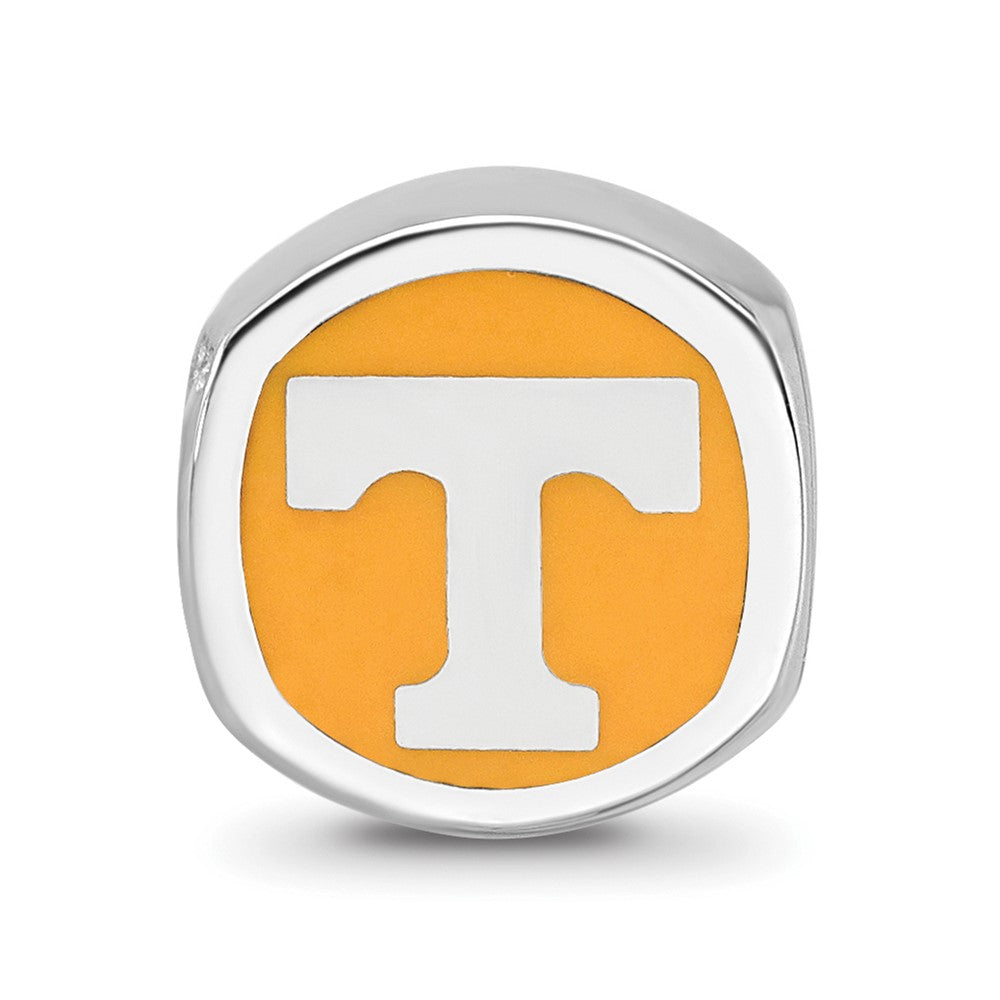 Sterling Silver Rhod-Pltd Logoart U. of Tennessee Enameled Bead