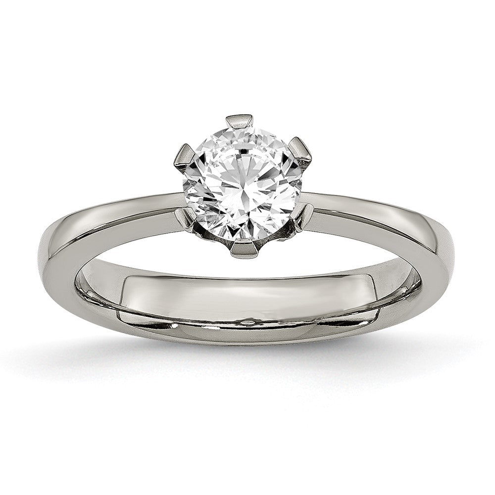 Titanium Cz Ring (Size 6 Only)