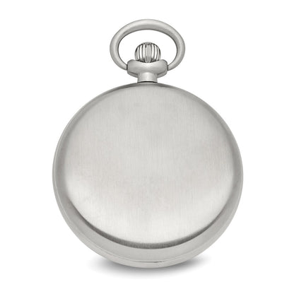 Stainless Steel Chisel Black Dial Pocket Watch
